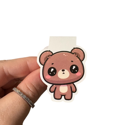 Blushing Teddy Magnetic Bookmark