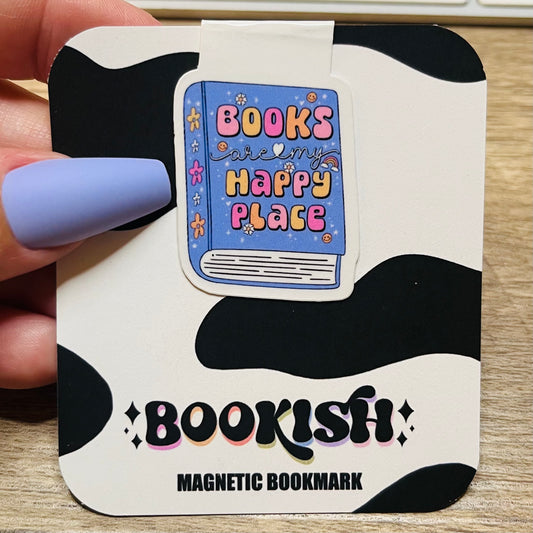 Books Are My Happy Place Magnetic Bookmark