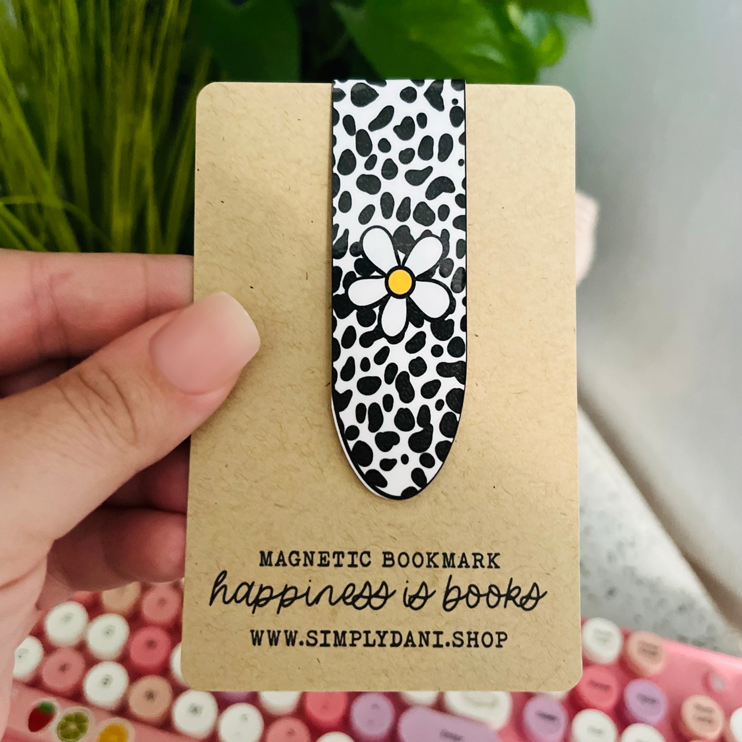 Speckled Flower Magnetic Bookmark