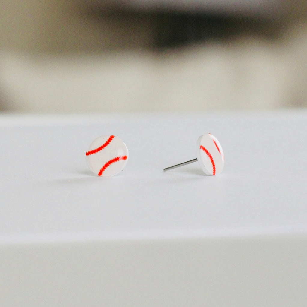 Baseball Stud Earrings