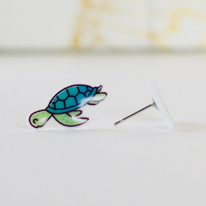 Sea Turtle Stud Earrings