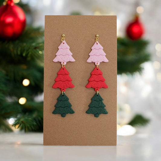 Christmas Tree Dangle Earrings