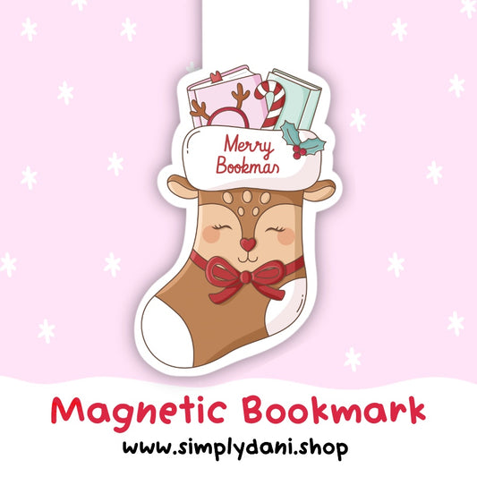 Merry Bookmas Stocking| Magnetic Bookmark